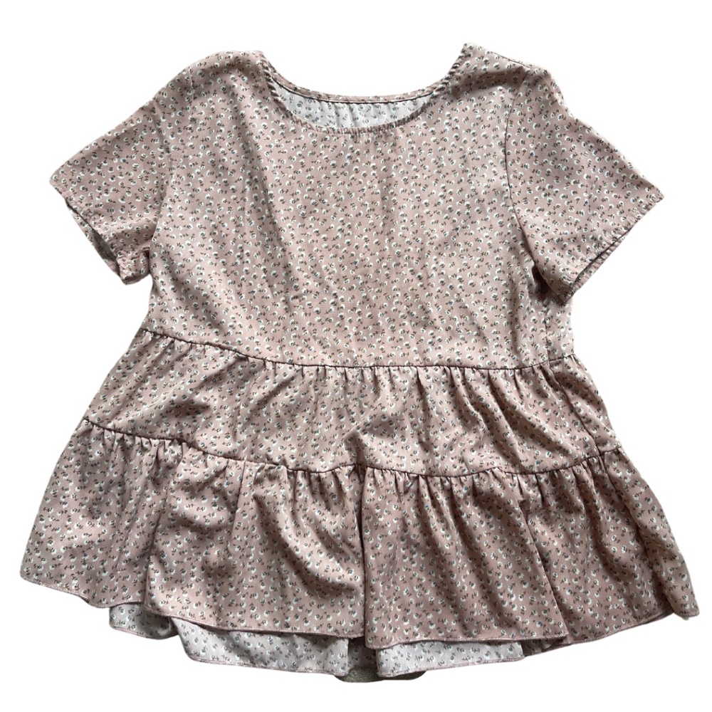 Light Pink Floral Short Sleeve